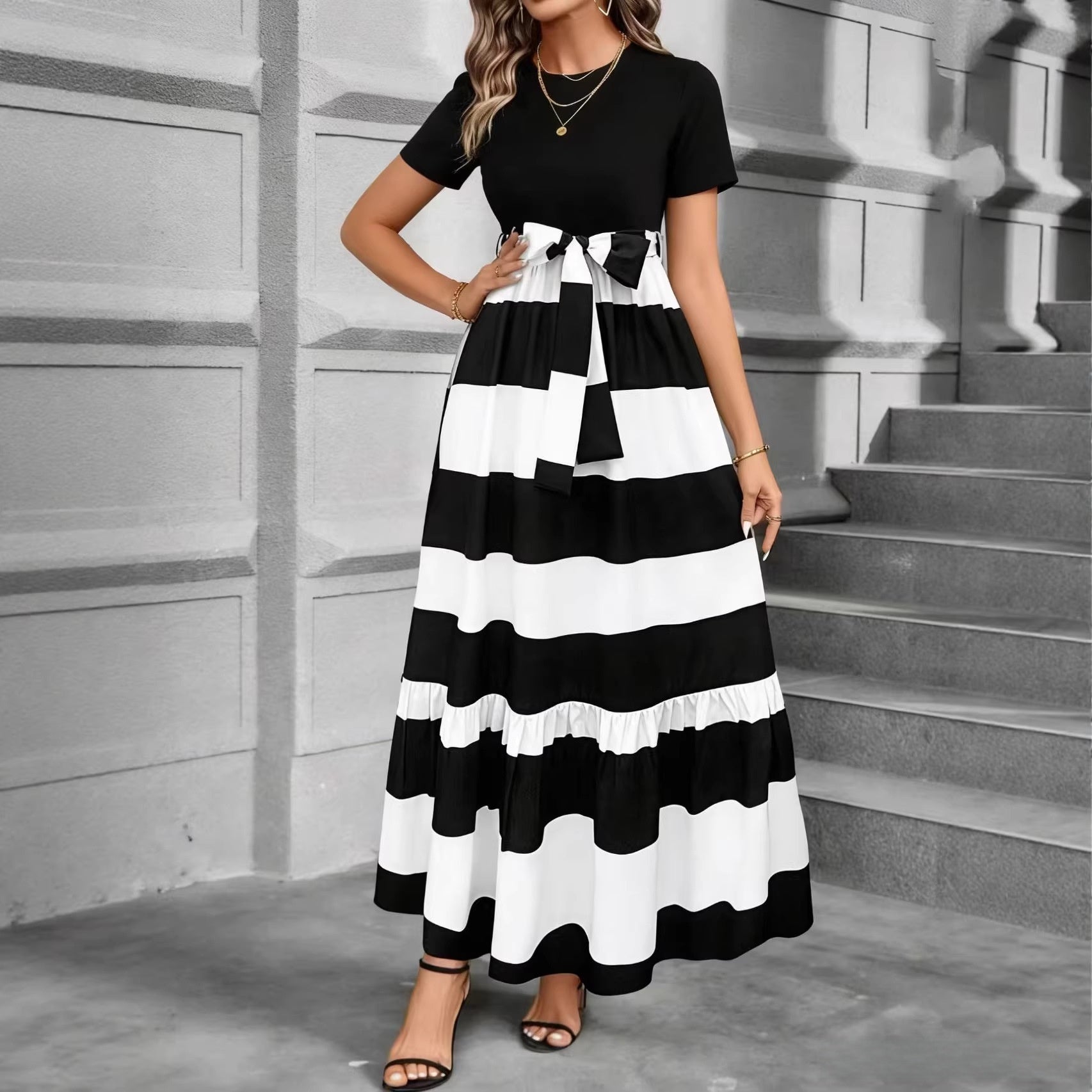 Elegant Short Sleeve Dress