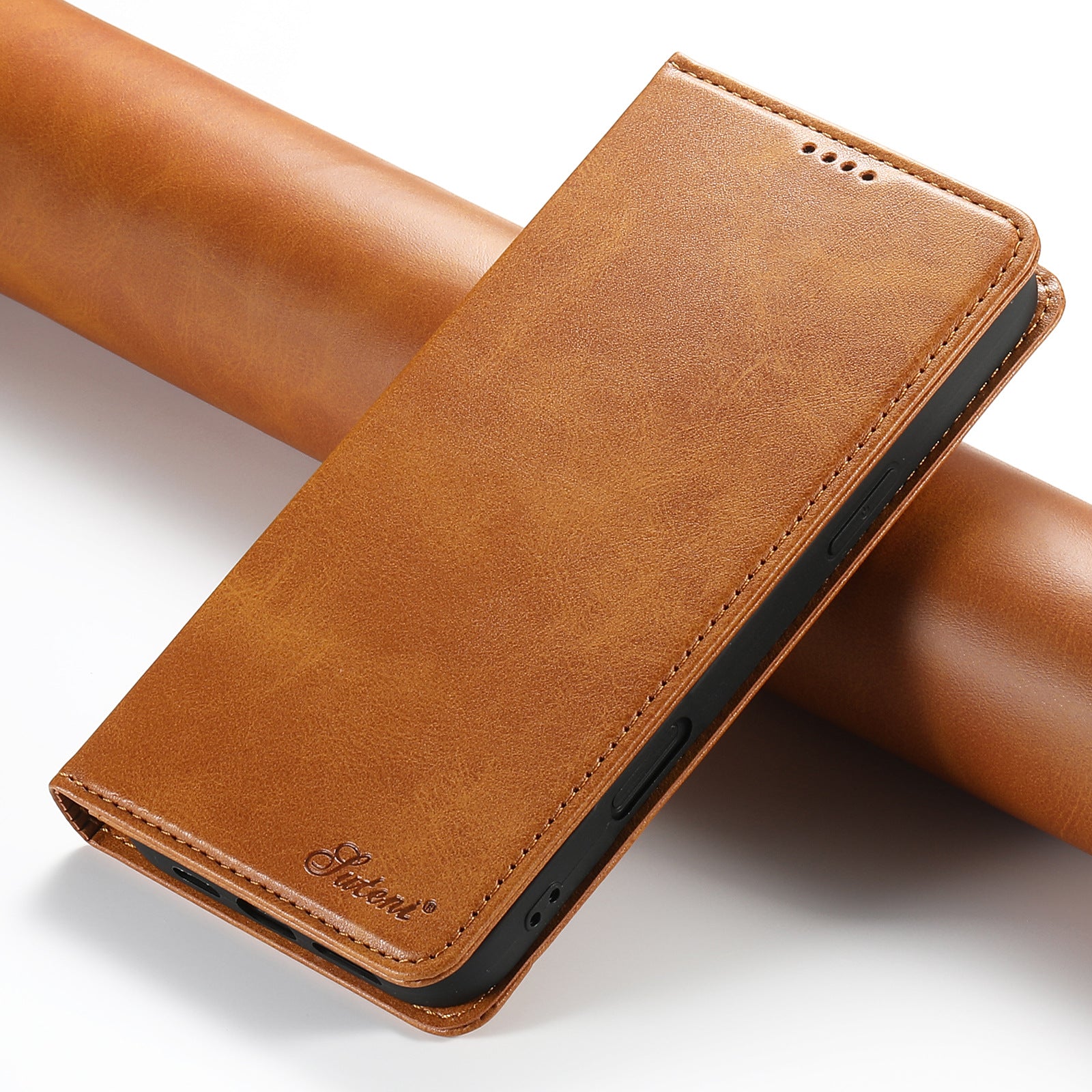 Funda magnética de cuero para teléfono Samsung Galaxy