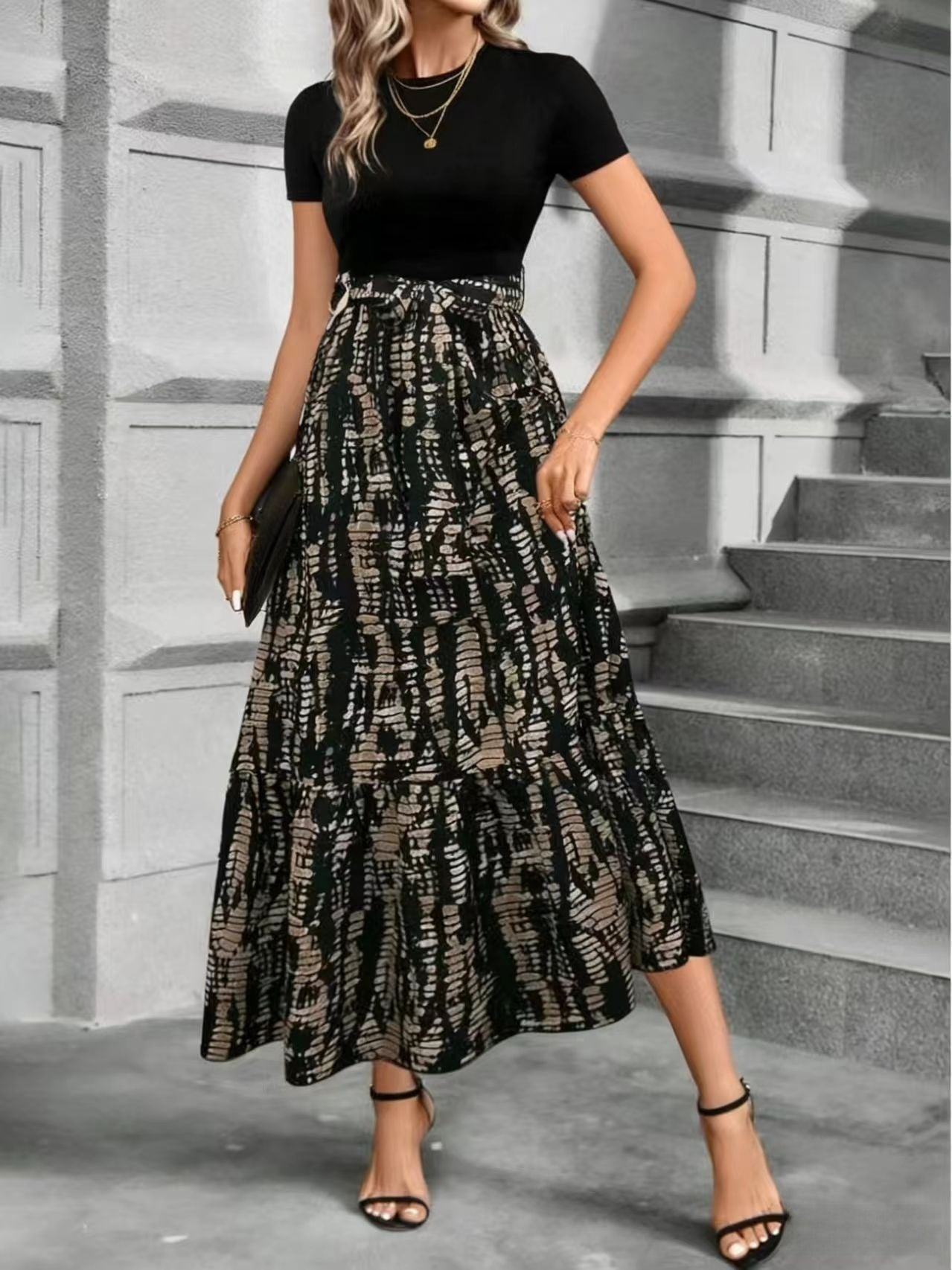 Elegant Short Sleeve Dress