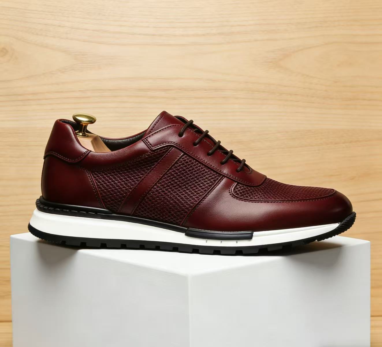 Zapatos de cuero casuales para hombre transpirables antideslizantes