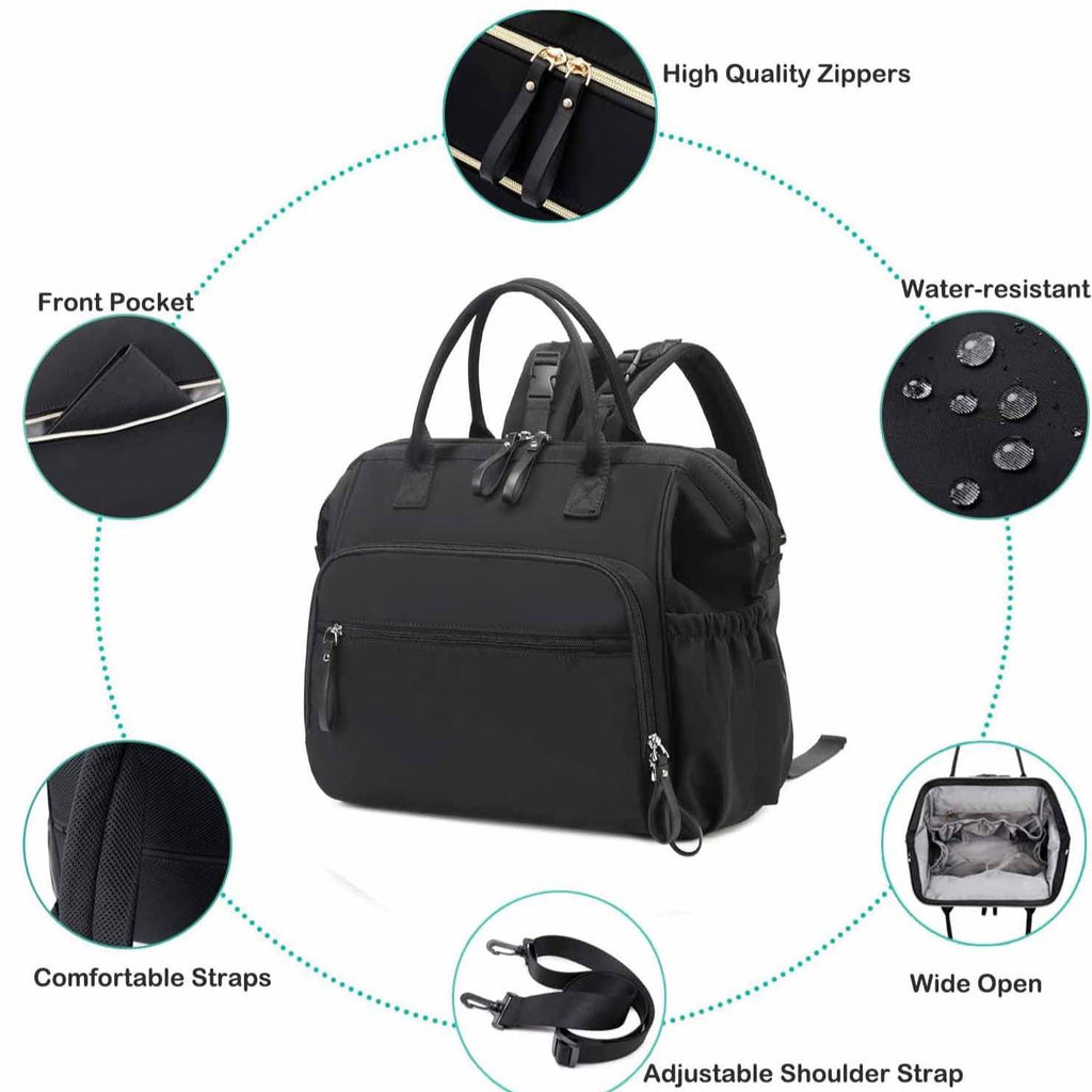 Baby Diaper Bag Waterproof Backpack with Anti-Theft Pocket