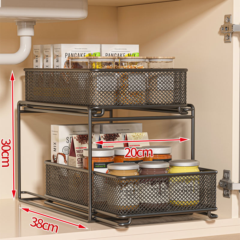 Estante de almacenamiento de cocina de varios niveles, organizador de fregadero multifuncional para el hogar