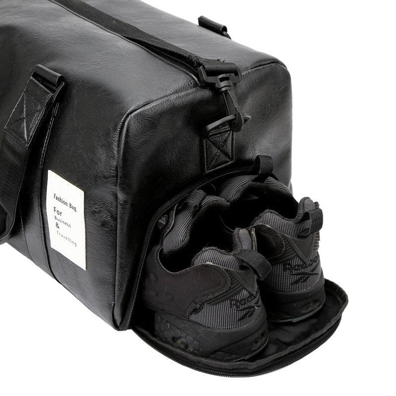 PU Leather Crossbody Bag with Shoe Compartment