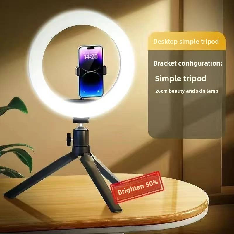 Luz de anillo USB de 10 pulgadas con soporte ajustable