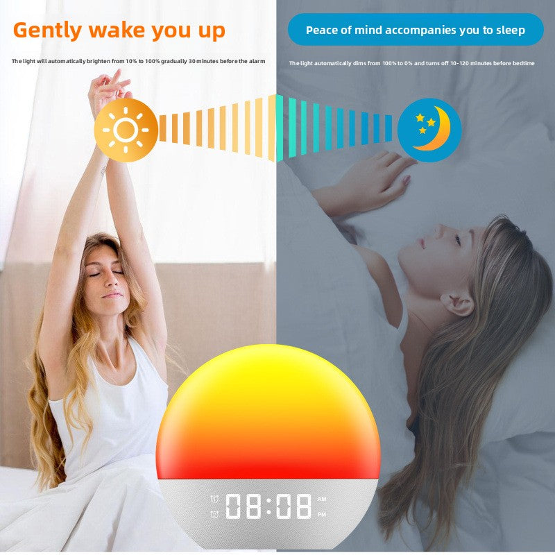 Multifunctional Sunrise Alarm Clock with White Noise and LED Lighting