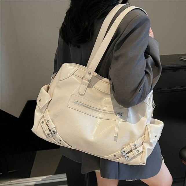 Stylish Motorcycle Tote Bag with Multiple Pockets