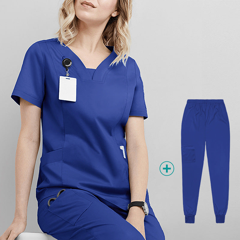 Conjunto de bata de lavado de manos en la sala de operaciones del hospital