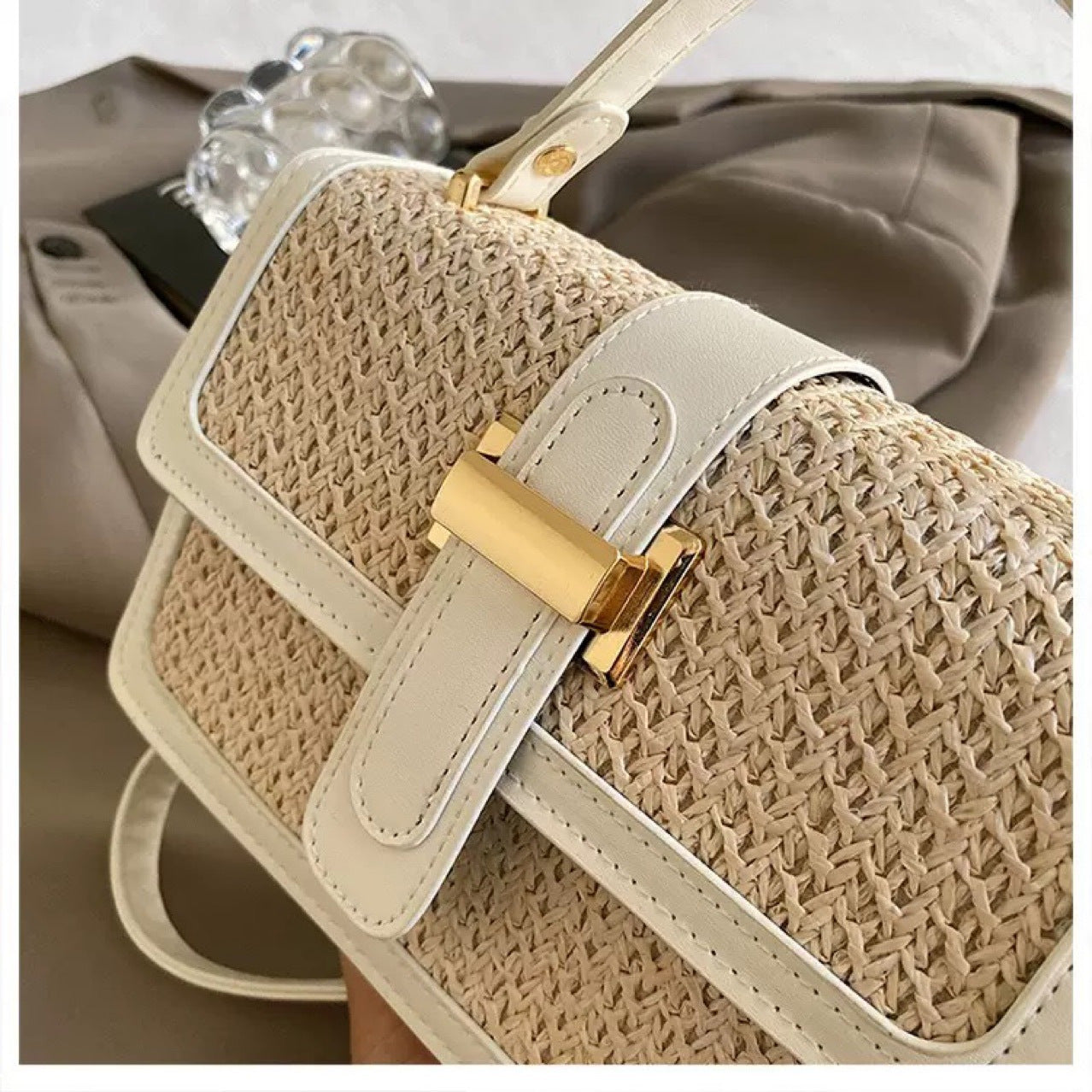 Woven Small Square Crossbody Bag