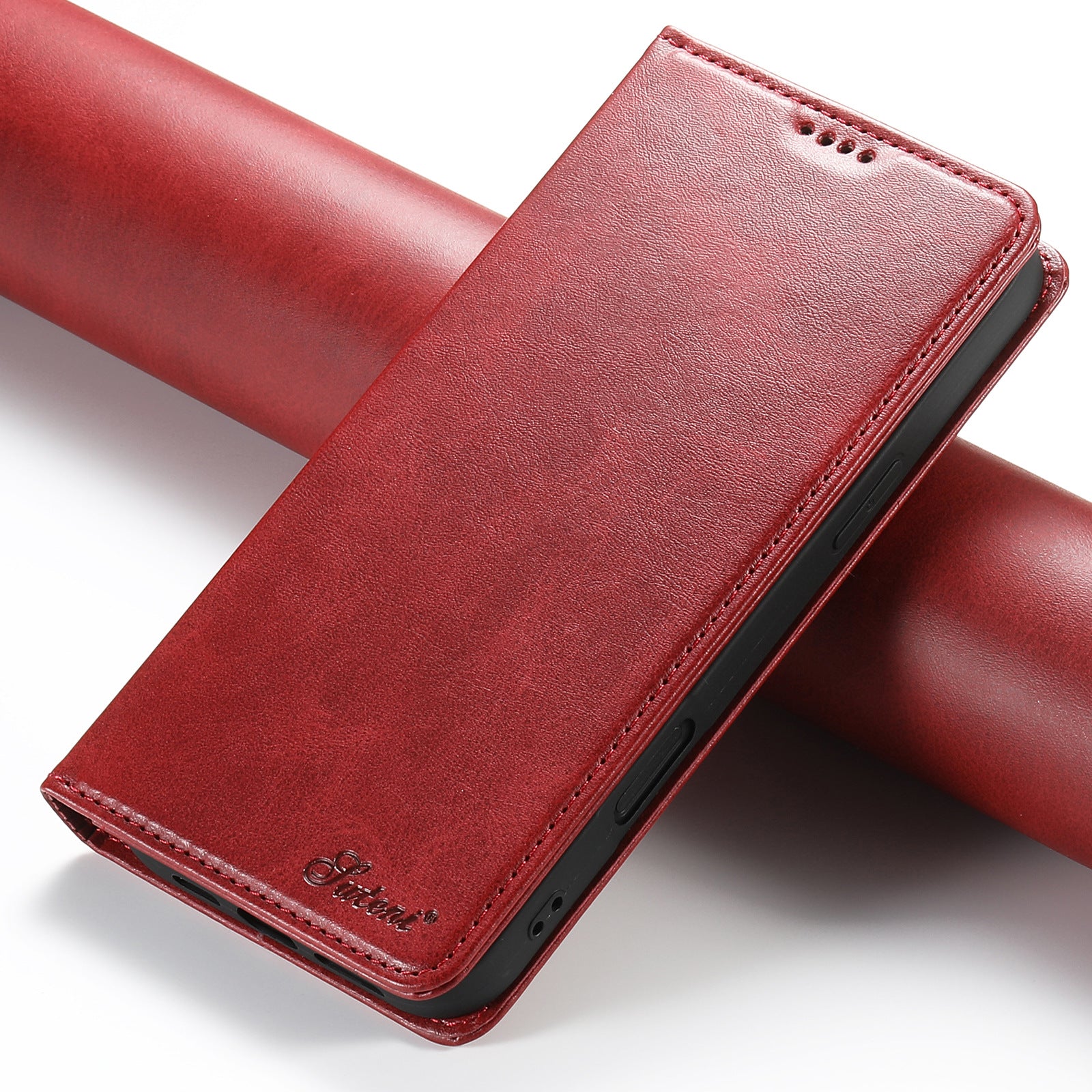 Funda magnética de cuero para teléfono Samsung Galaxy