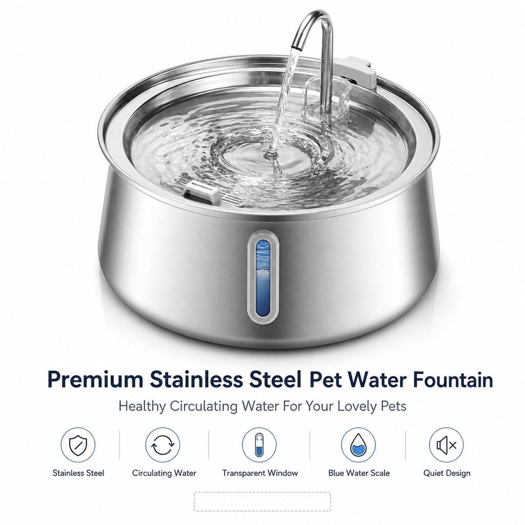 Dispensador automático de agua para mascotas con filtración y alimentación USB