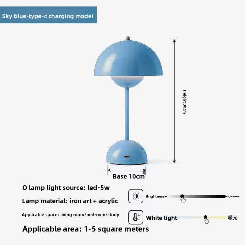 Lámpara de mesa USB Mushroom Atmosphere con control táctil