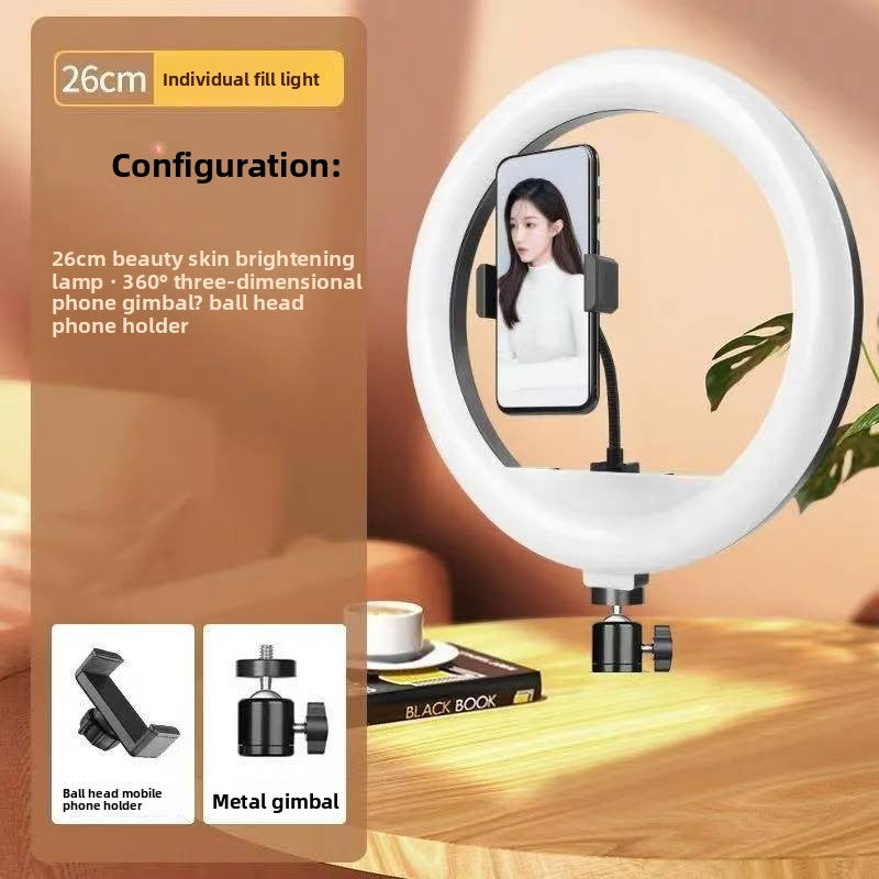Luz de anillo USB de 10 pulgadas con soporte ajustable
