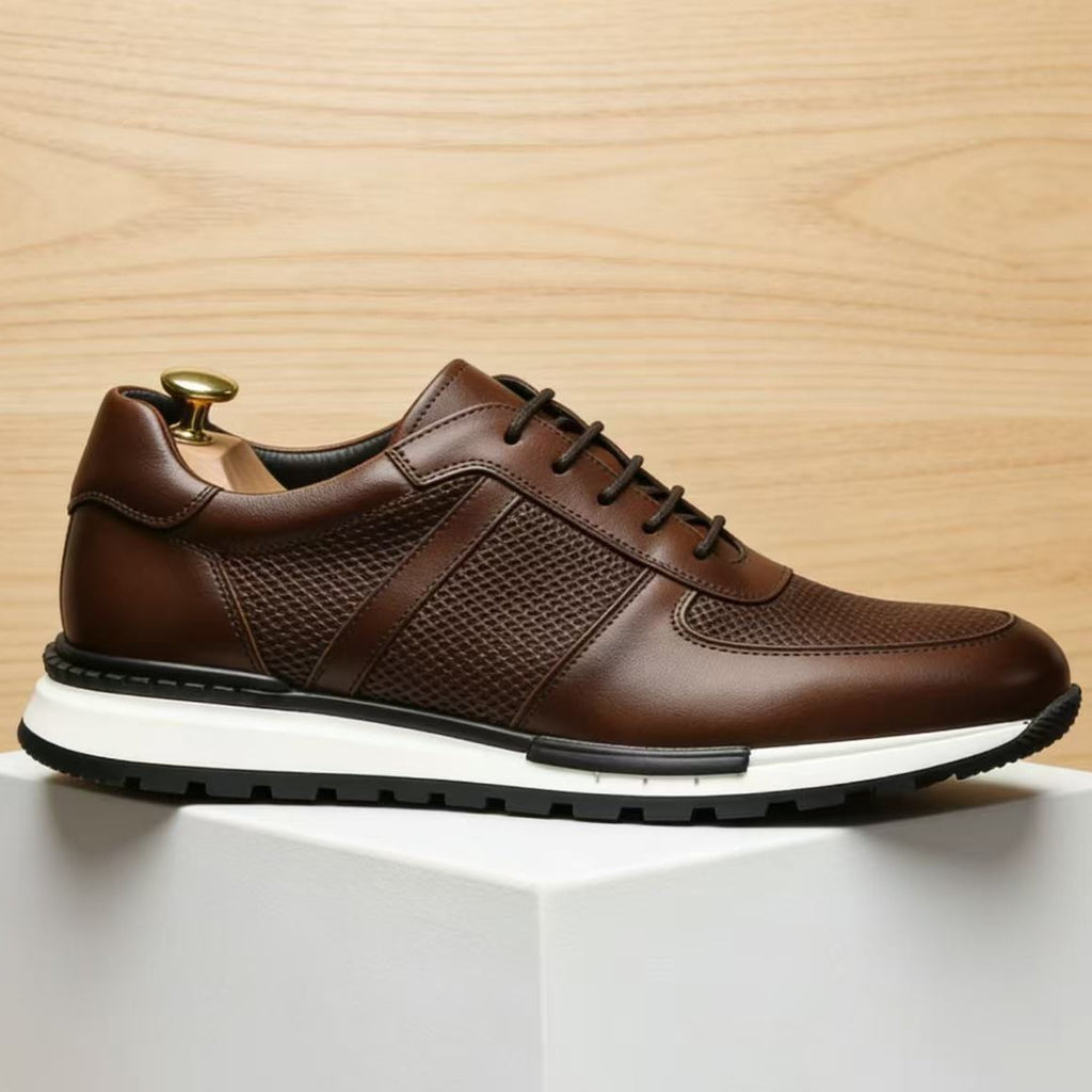 Zapatos de cuero casuales para hombre transpirables antideslizantes