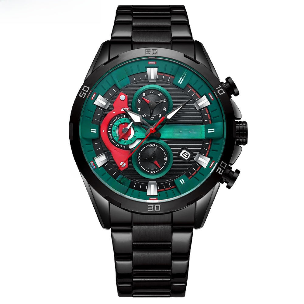 Curren Mens Business Quartz Watch Calendar Steel Band