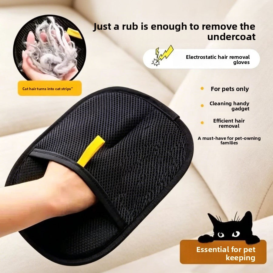 Pet hair removal glove