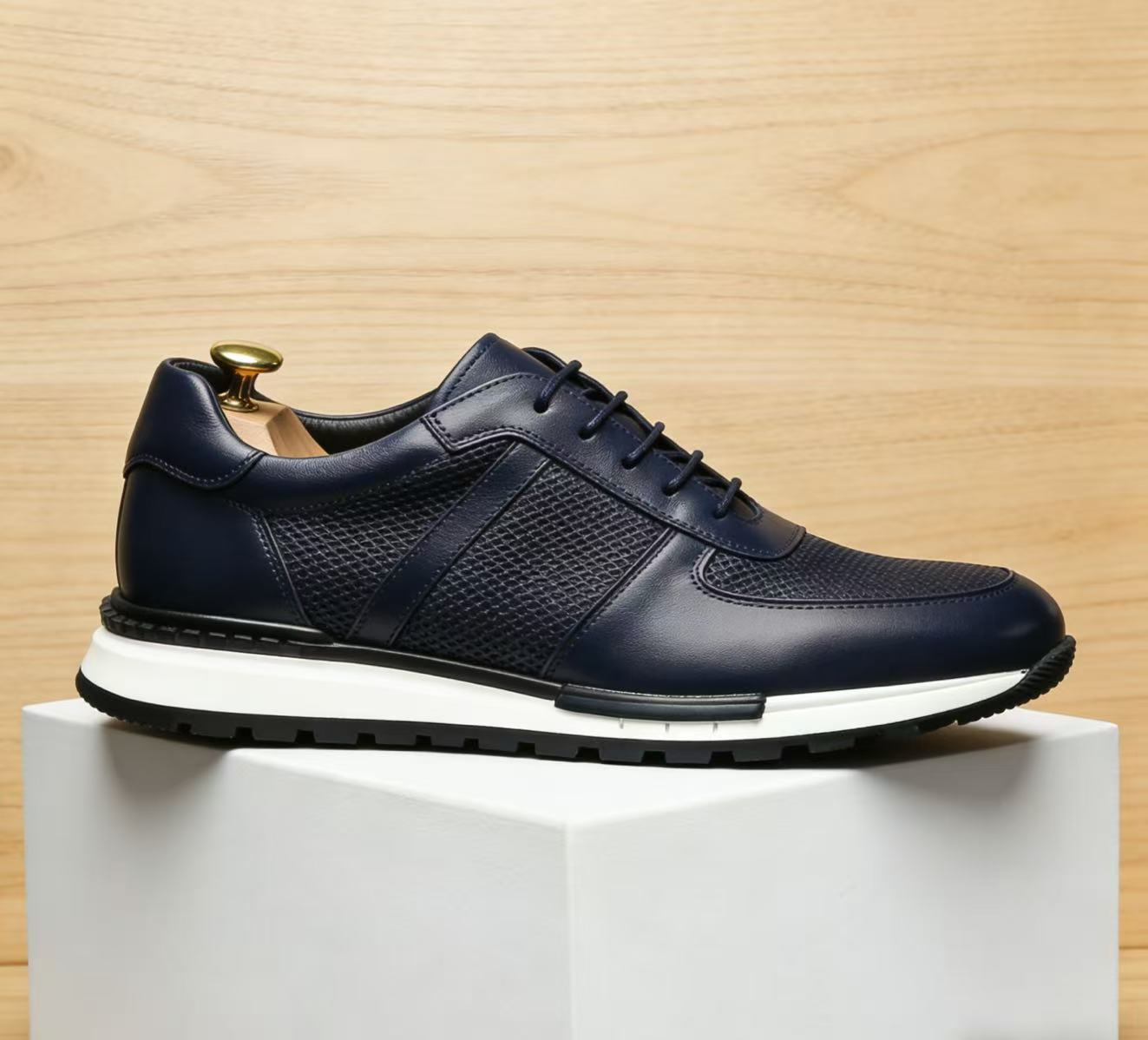 Zapatos de cuero casuales para hombre transpirables antideslizantes