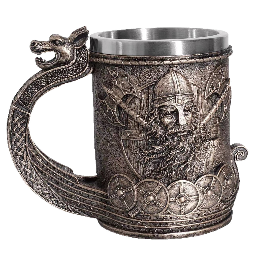 Copa de cerveza pirata vikinga medieval