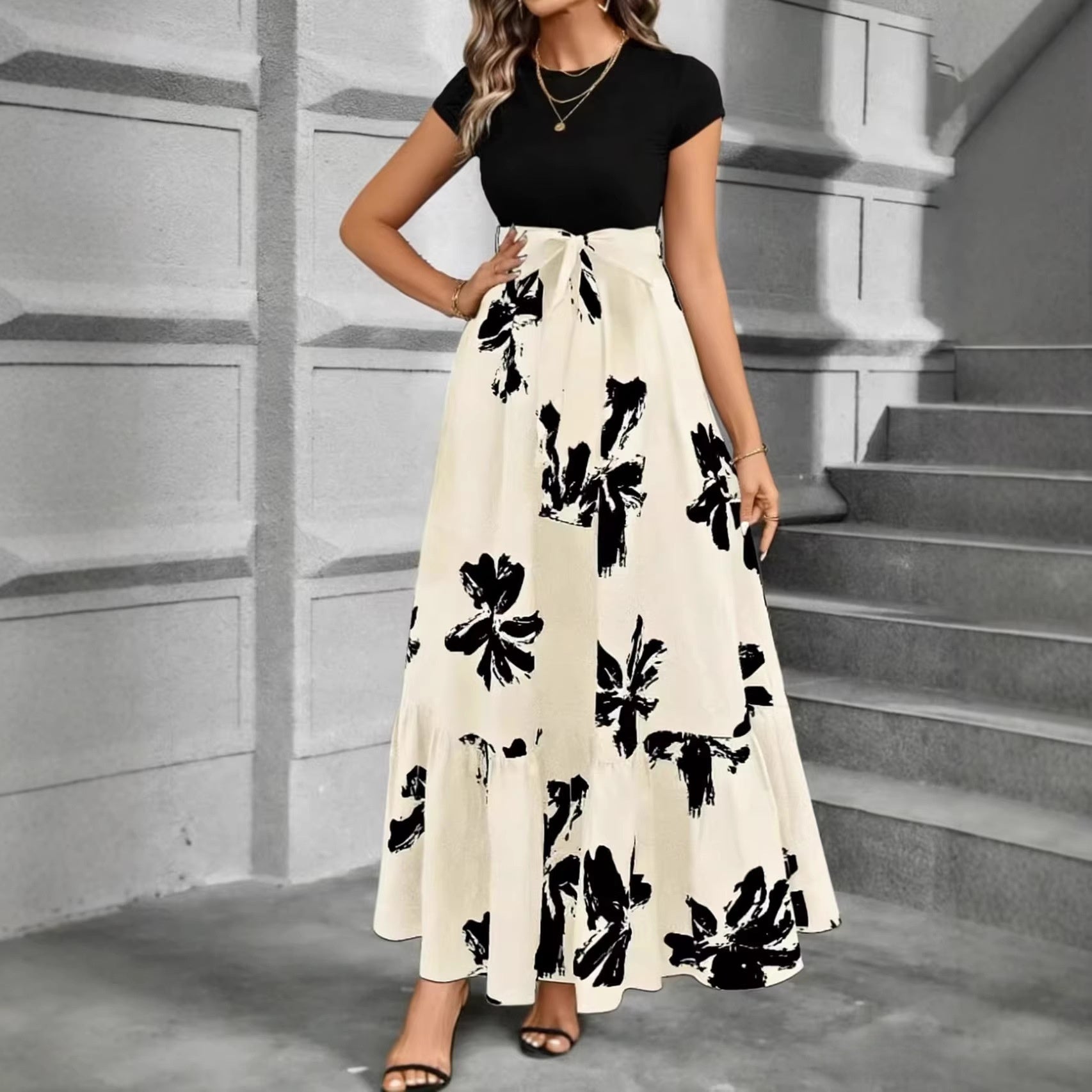 Elegant Short Sleeve Dress