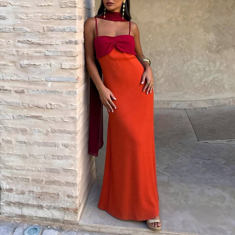 Vestido de gasa con estampado floral para mujer
