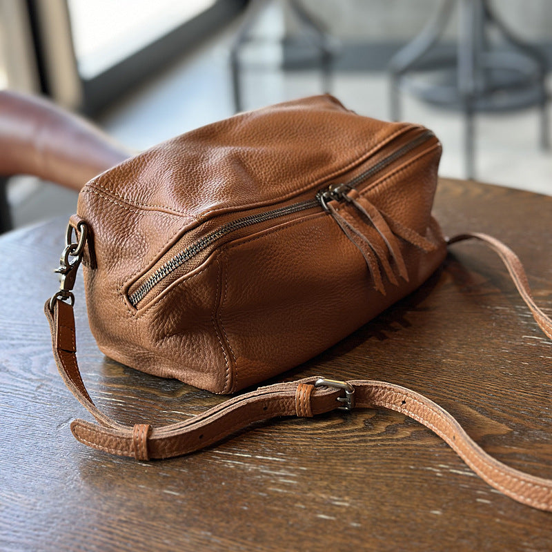 Women's Genuine Leather Retro Small Crossbody Bag