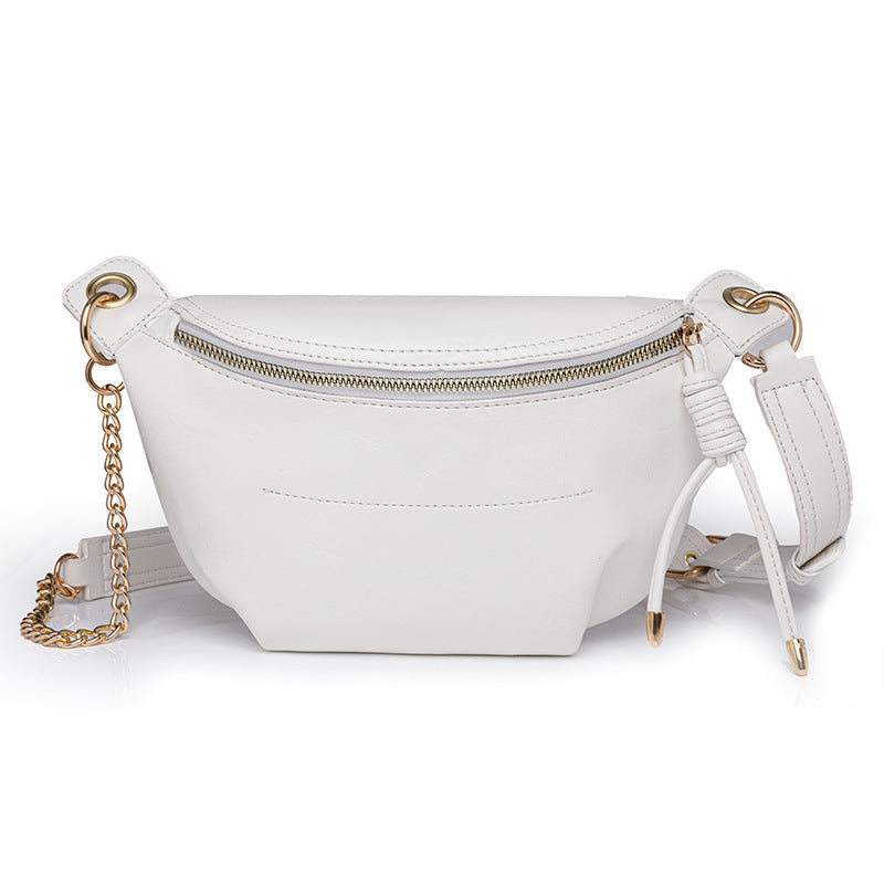 Oval Crossbody Bag with Zipper