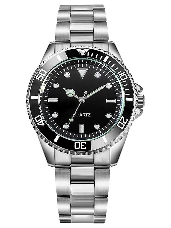Alloy Steel Quartz Watch with Night Light