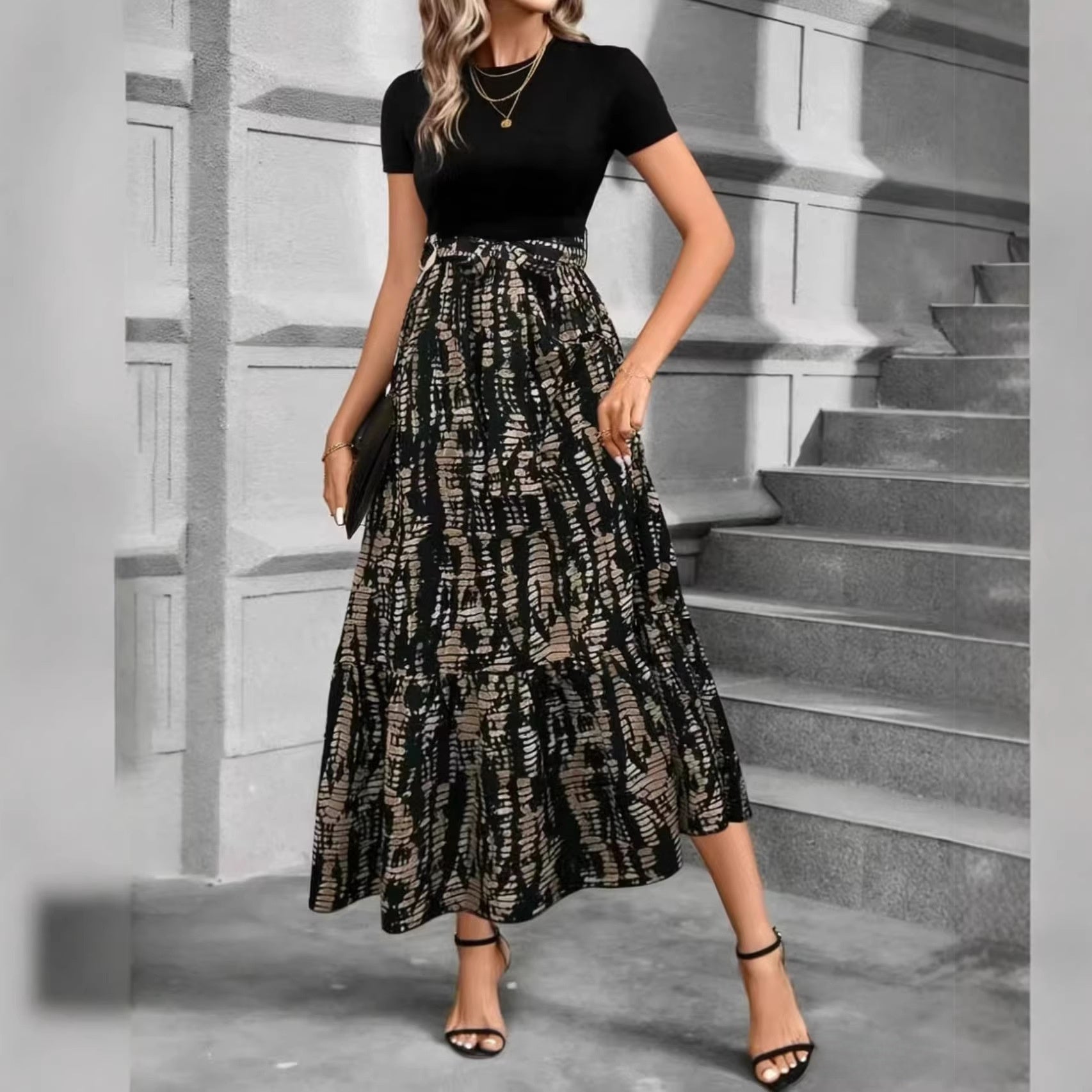 Elegant Short Sleeve Dress