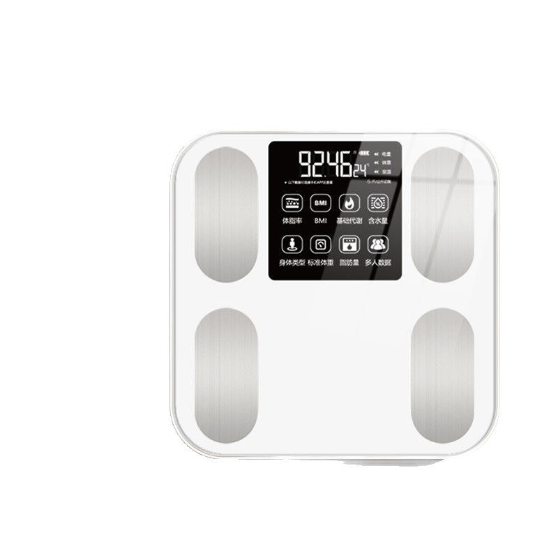 Báscula de grasa corporal inteligente de alta precisión para el hogar con USB recargable y aplicación