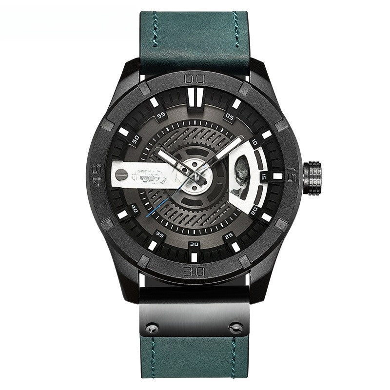 Curren Mens Calendar Leather Strap Watch