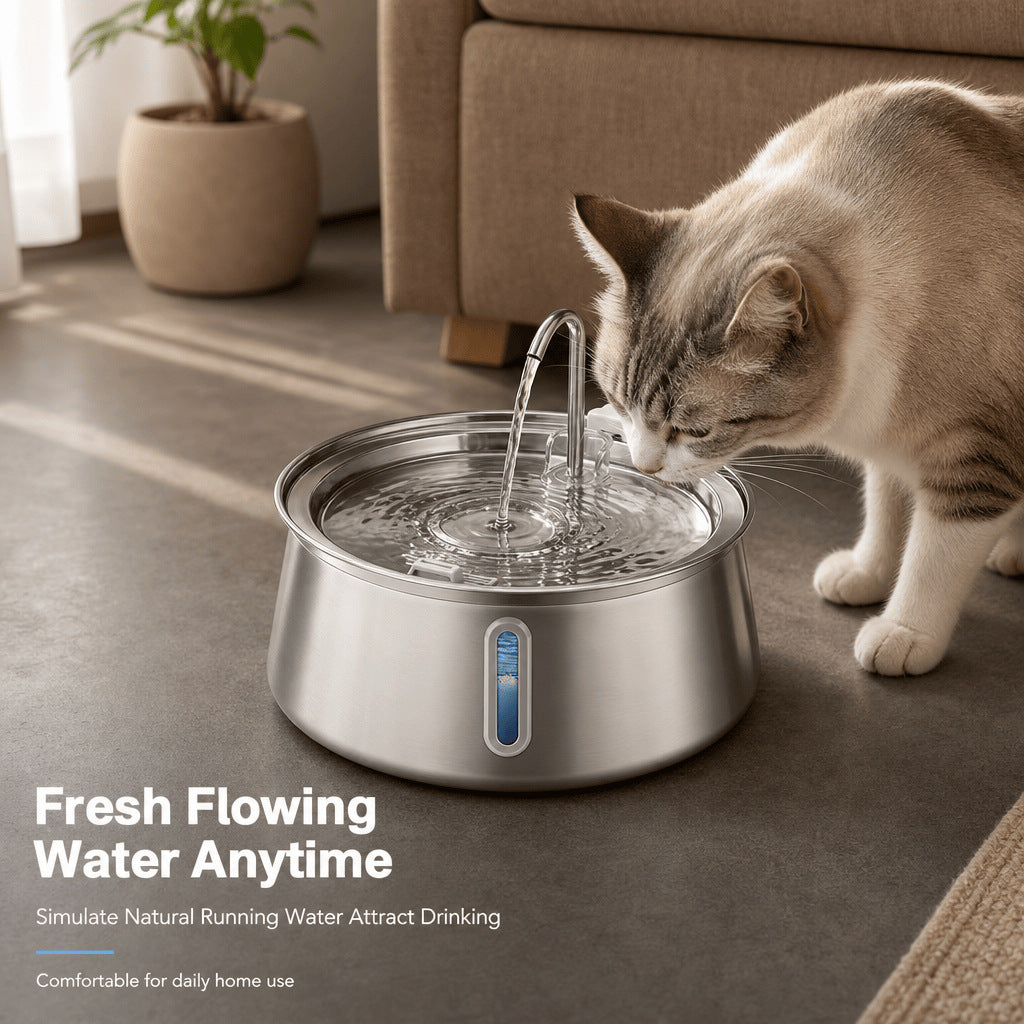Dispensador automático de agua para mascotas con filtración y alimentación USB