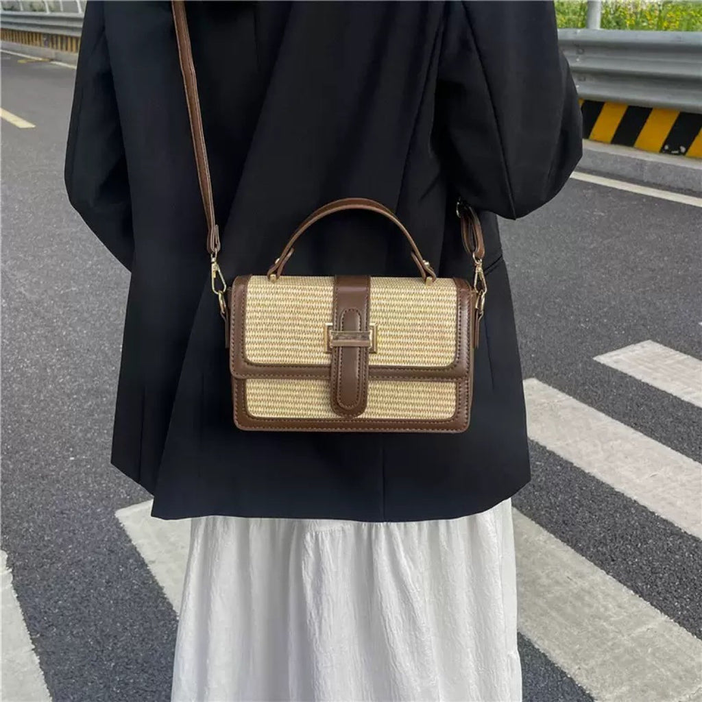 Woven Small Square Crossbody Bag
