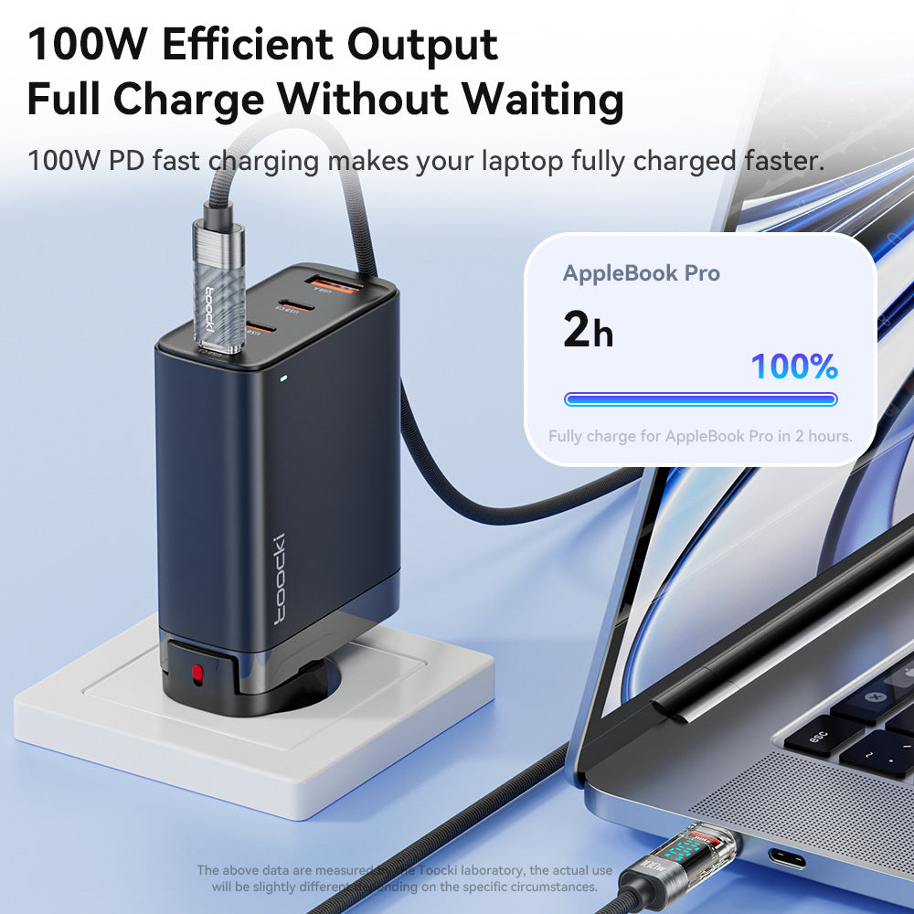 Cable USB-C con pantalla digital transparente Toocki de 60 W