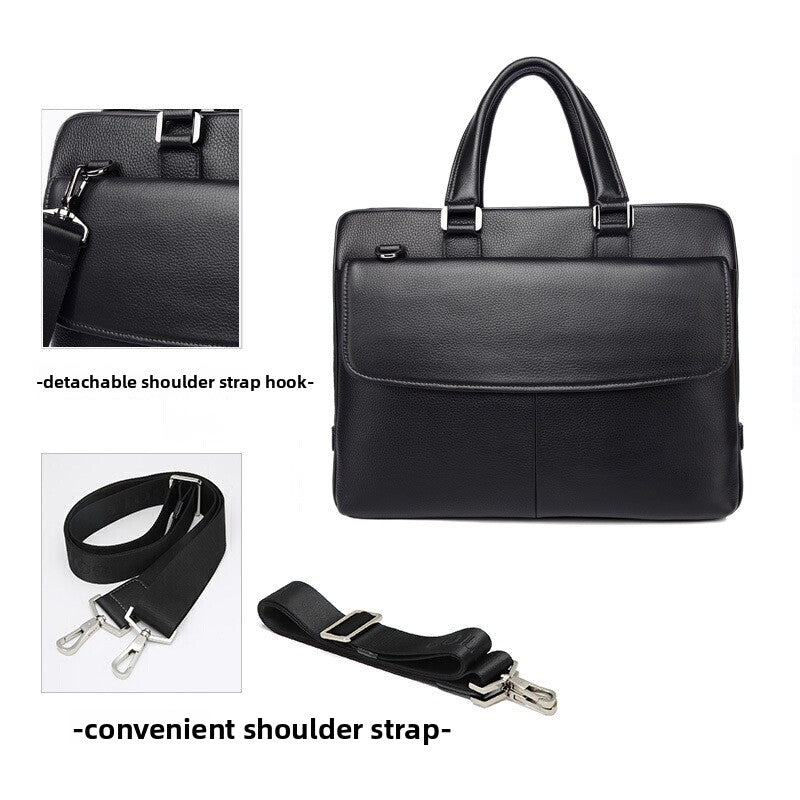 Genuine Leather Waterproof Business Briefcase