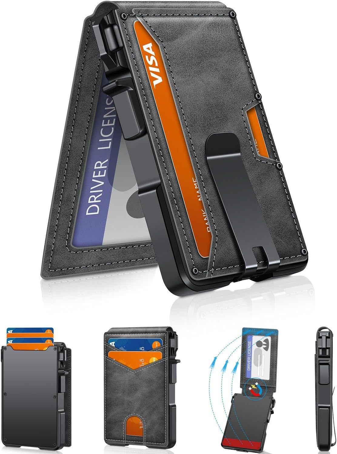 Cartera de metal con tarjetero RFID