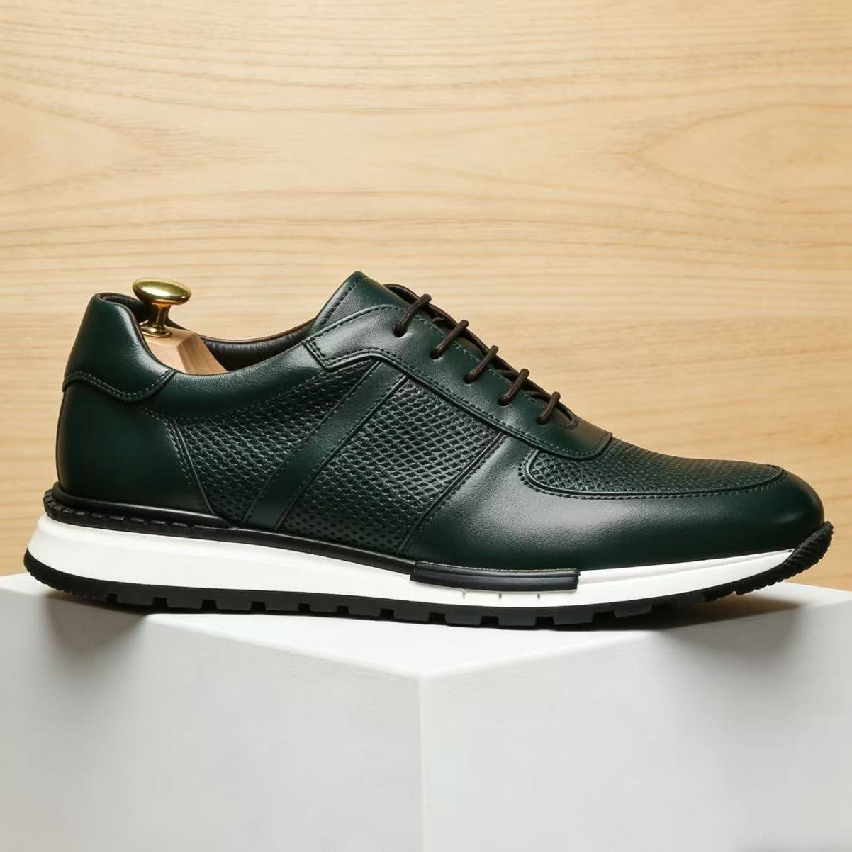 Zapatos de cuero casuales para hombre transpirables antideslizantes