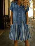 Womens Short Sleeve Wide Leg Jumpsuit
