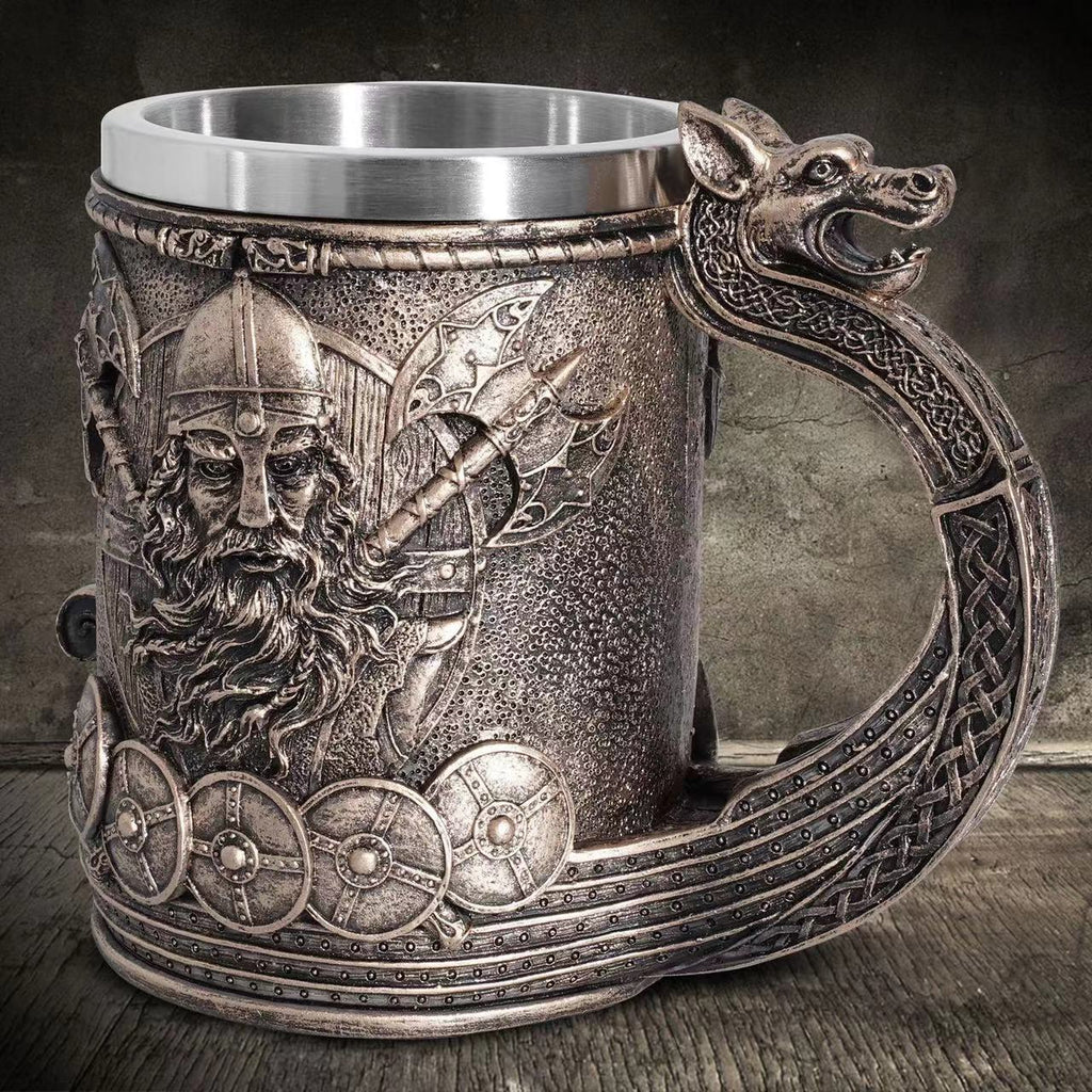 Copa de cerveza pirata vikinga medieval