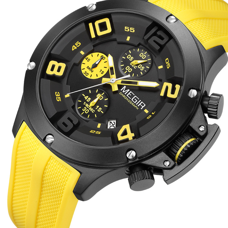 Multi-function Sports Quartz Watch with Silicone Strap