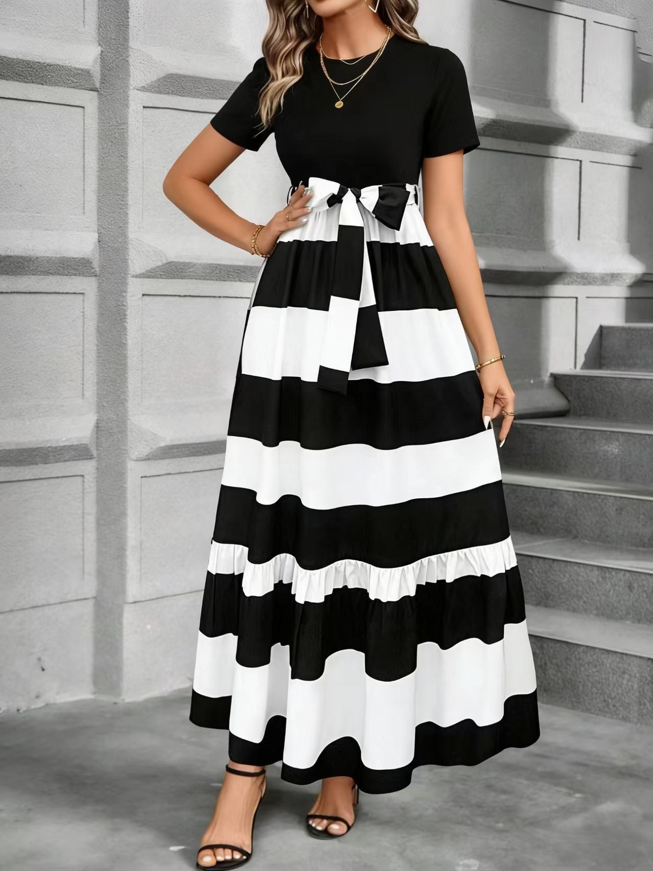 Elegant Short Sleeve Dress