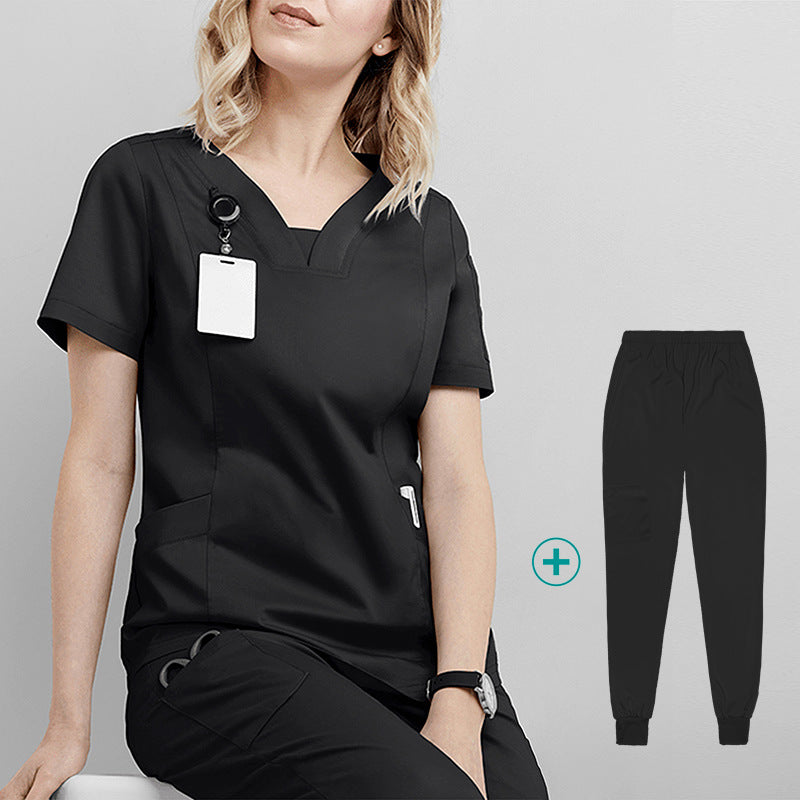 Conjunto de bata de lavado de manos en la sala de operaciones del hospital
