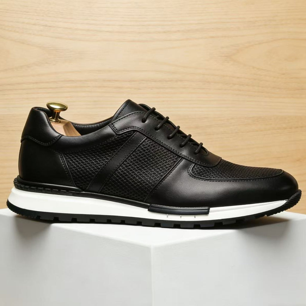 Zapatos de cuero casuales para hombre transpirables antideslizantes