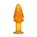 Glass Christmas Tree Crutch Shape Anal Plug Adult Sex Toy