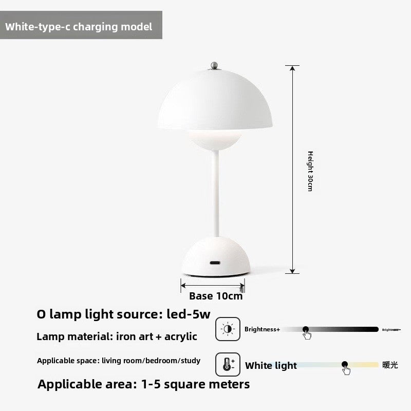 Lámpara de mesa USB Mushroom Atmosphere con control táctil