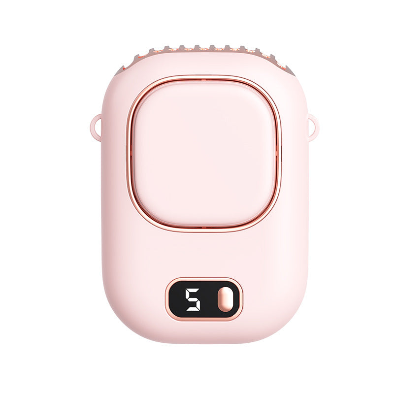 Ventilador colgante de cuello sin cuchillas con carga USB
