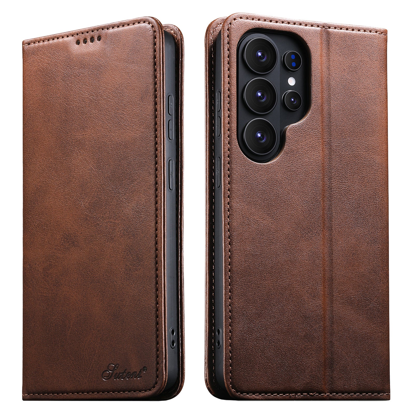 Funda magnética de cuero para teléfono Samsung Galaxy