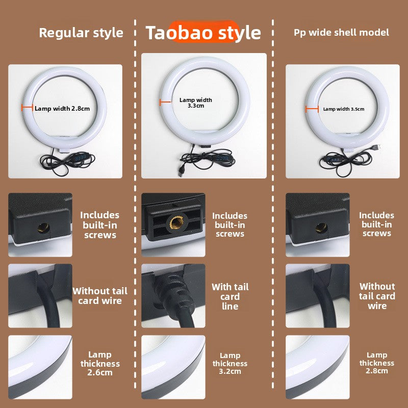 Luz de anillo USB de 10 pulgadas con soporte ajustable
