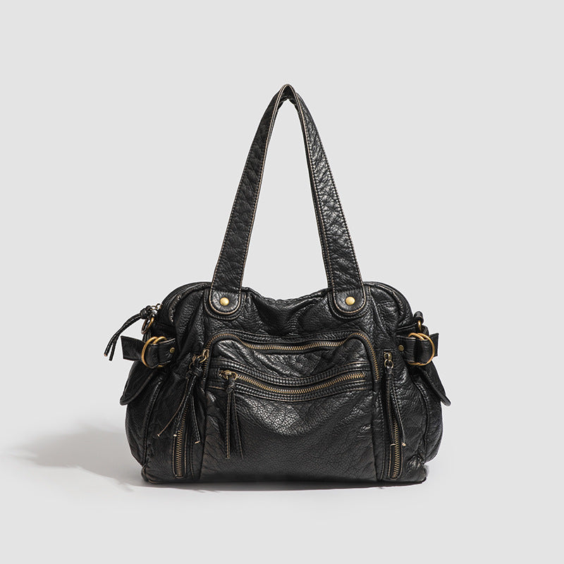 Womens Soft Leather Retro Crossbody Shoulder Bag