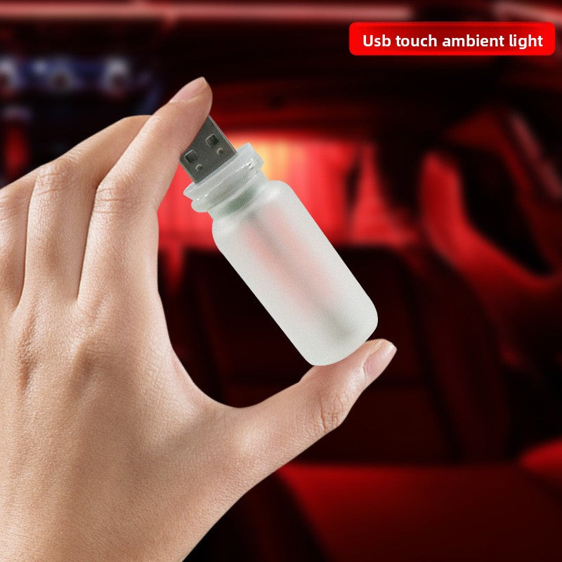 Luz ambiental de vidrio LED con control táctil USB