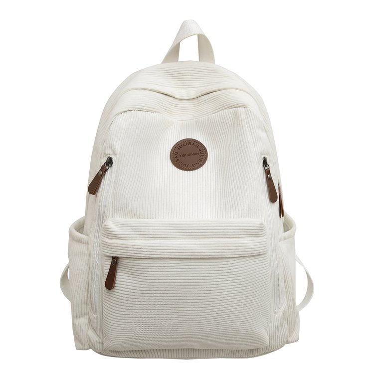 Casual Corduroy Backpack