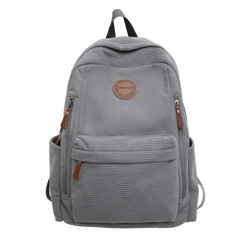Casual Corduroy Backpack